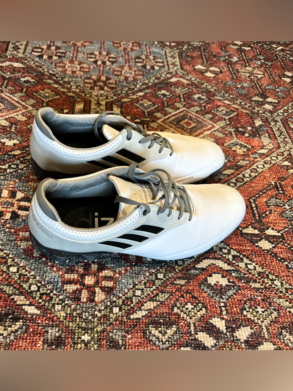 adidas Adizero Tour Men's Golf Shoes White Black Size 9.5